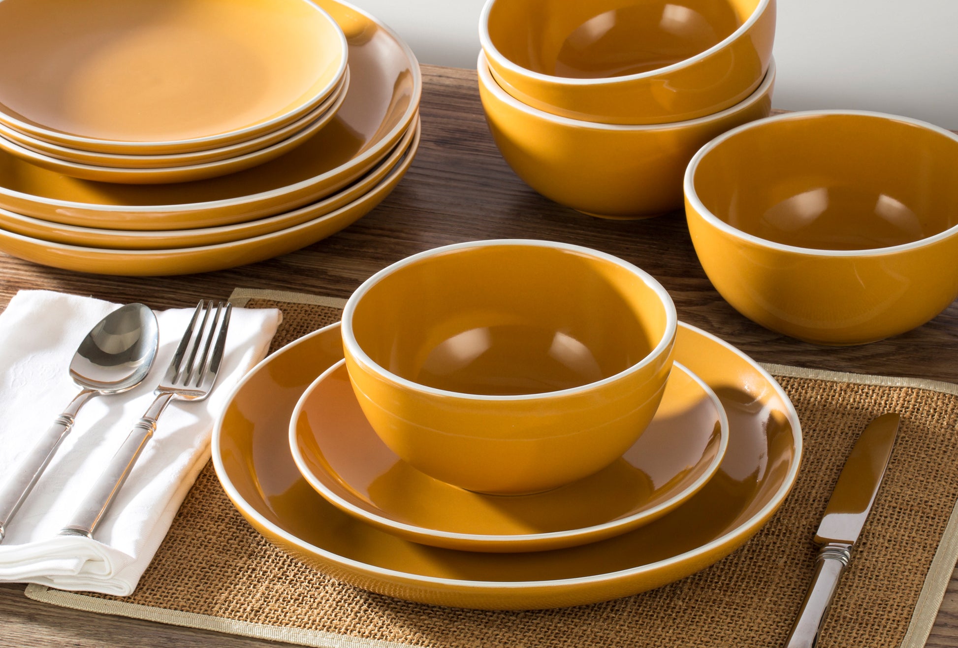 Halo Safran/yellow Kombiservice 12-teilig