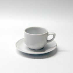 m) PRAG - Espressotasse mit Untertasse, stapelbar