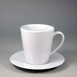 m3) Kaffeebecher konisch mit Untertasse