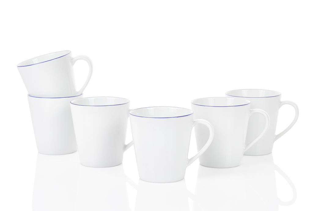 Blaurand Kaffeebecher konisch 0,25L