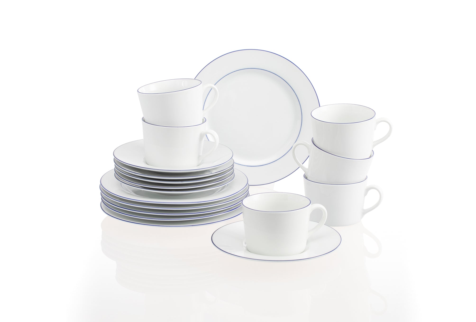 Blaurand Kaffeeservice 18-teilig