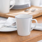 Blaurand Kaffeebecher konisch 0,25L