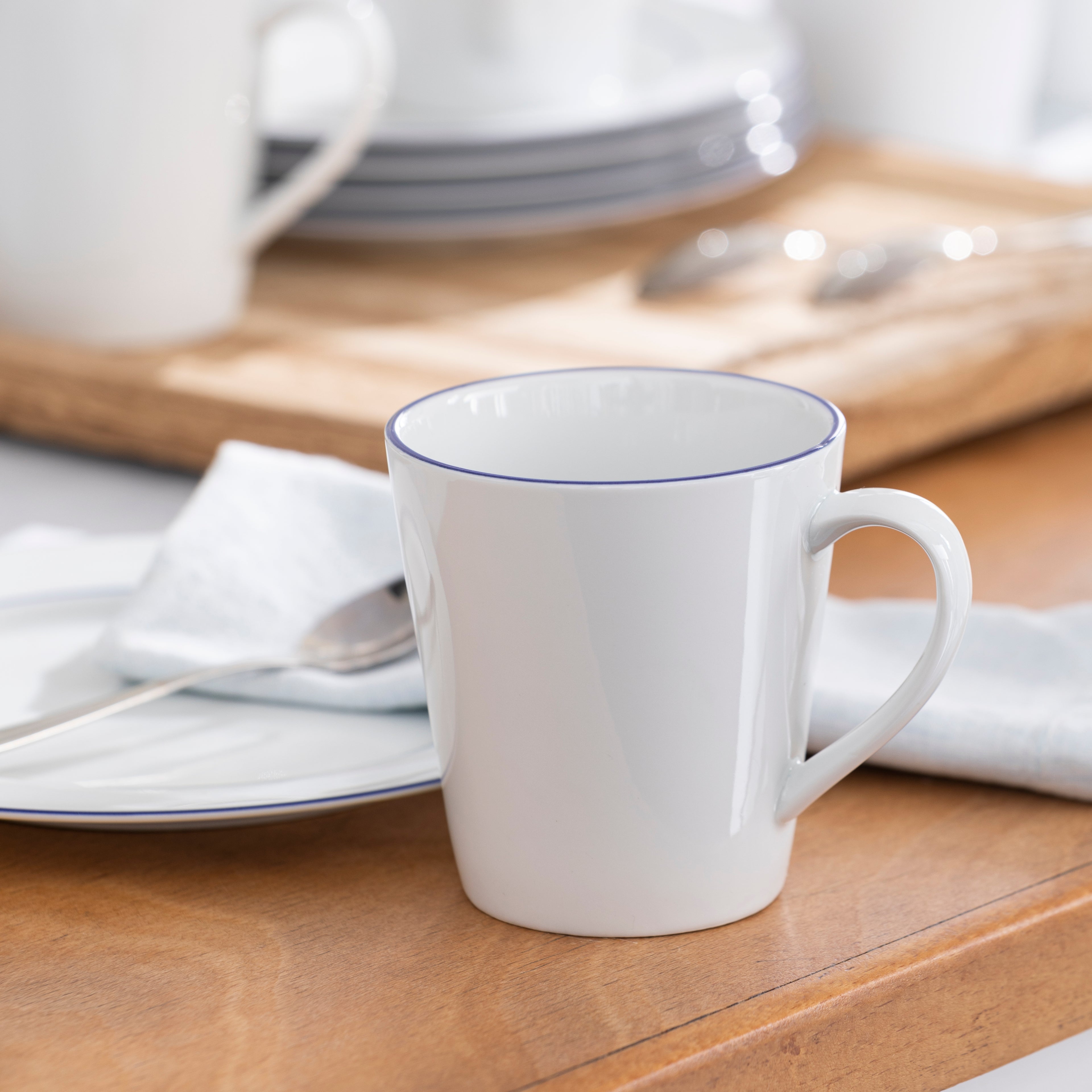 Blaurand Kaffeebecher konisch 0,25L