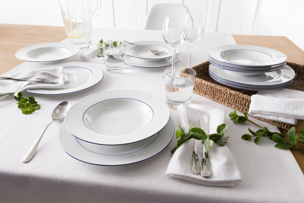Blaurand Teller Set 12-teilig
