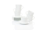 Classico 6er Set Kaffeetassen 0,20L mit Untertassen