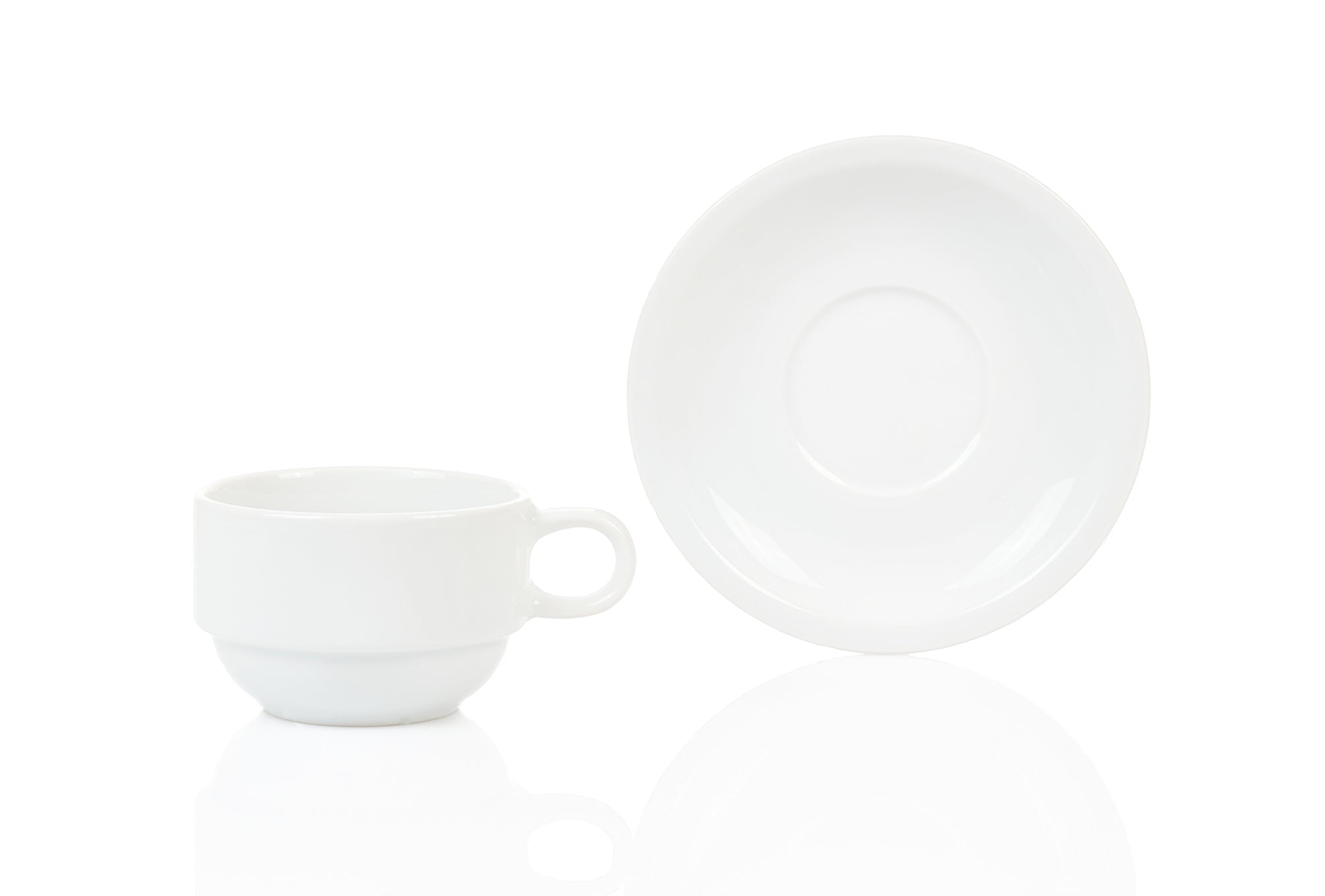 Classico 6er Set Cappuccinotassen stapelbar 0,30L mit Untertassen