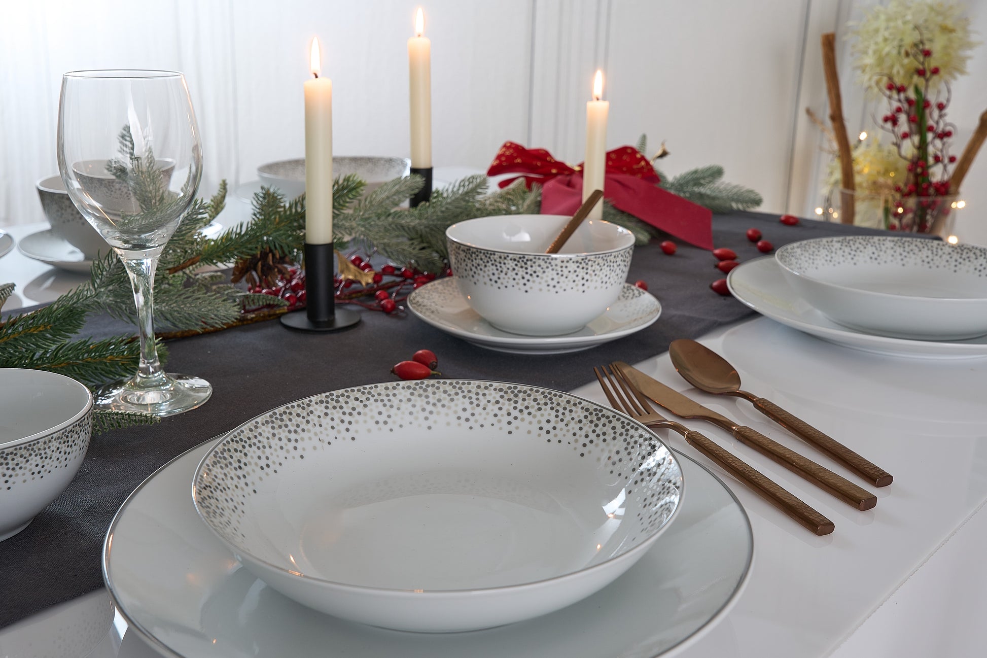 Dusty Silver Kombiservice 60-teilig