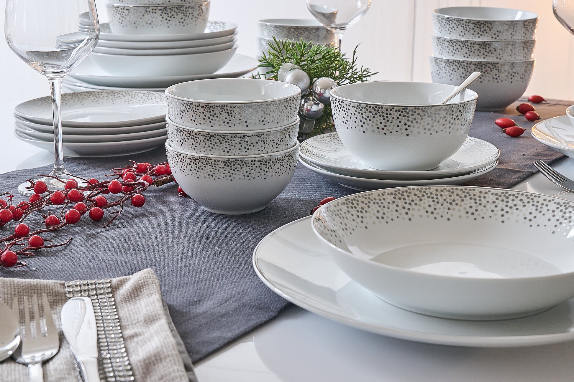 Dusty Silver Kombiservice 60-teilig