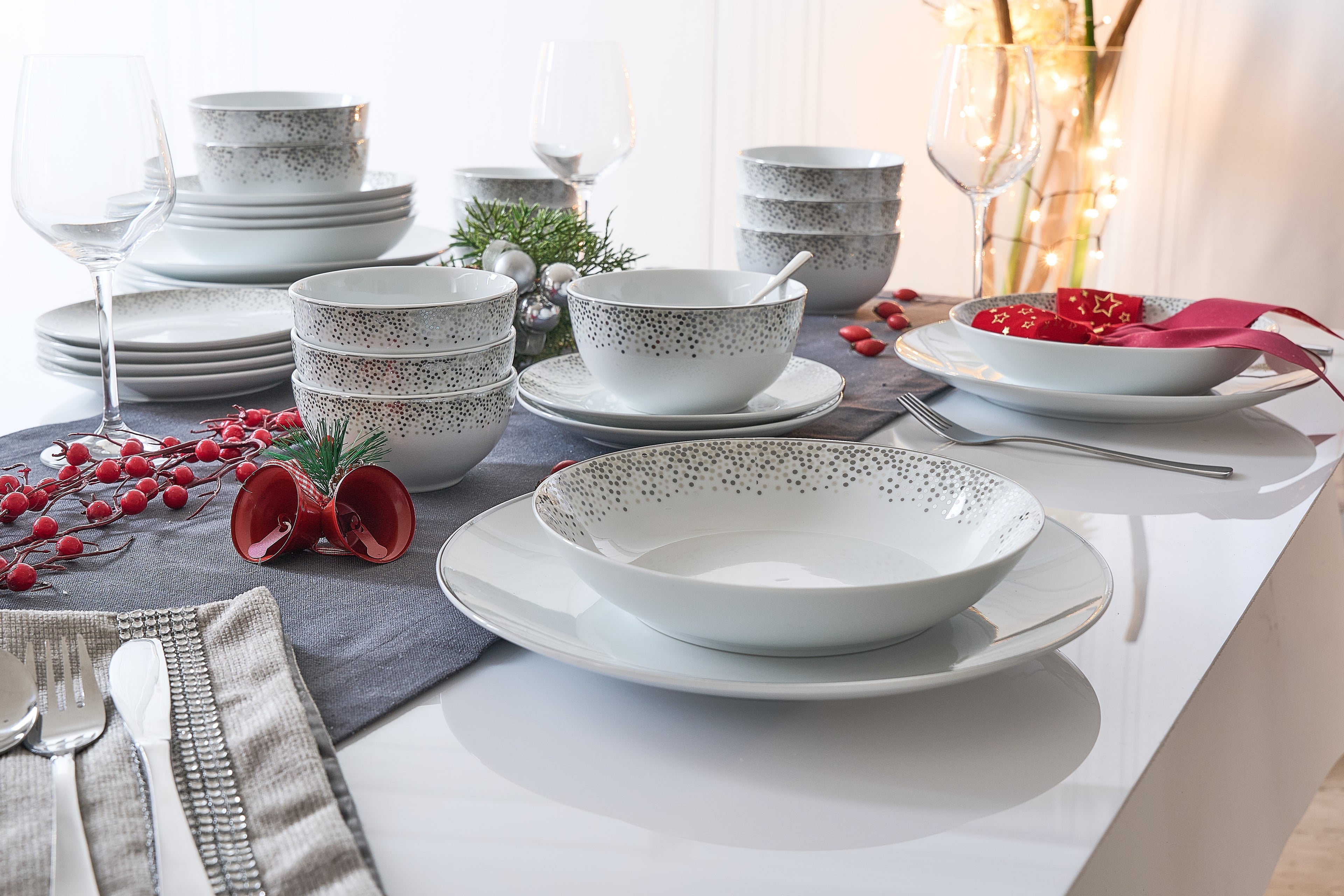 Dusty Silver Kombiservice 30-teilig