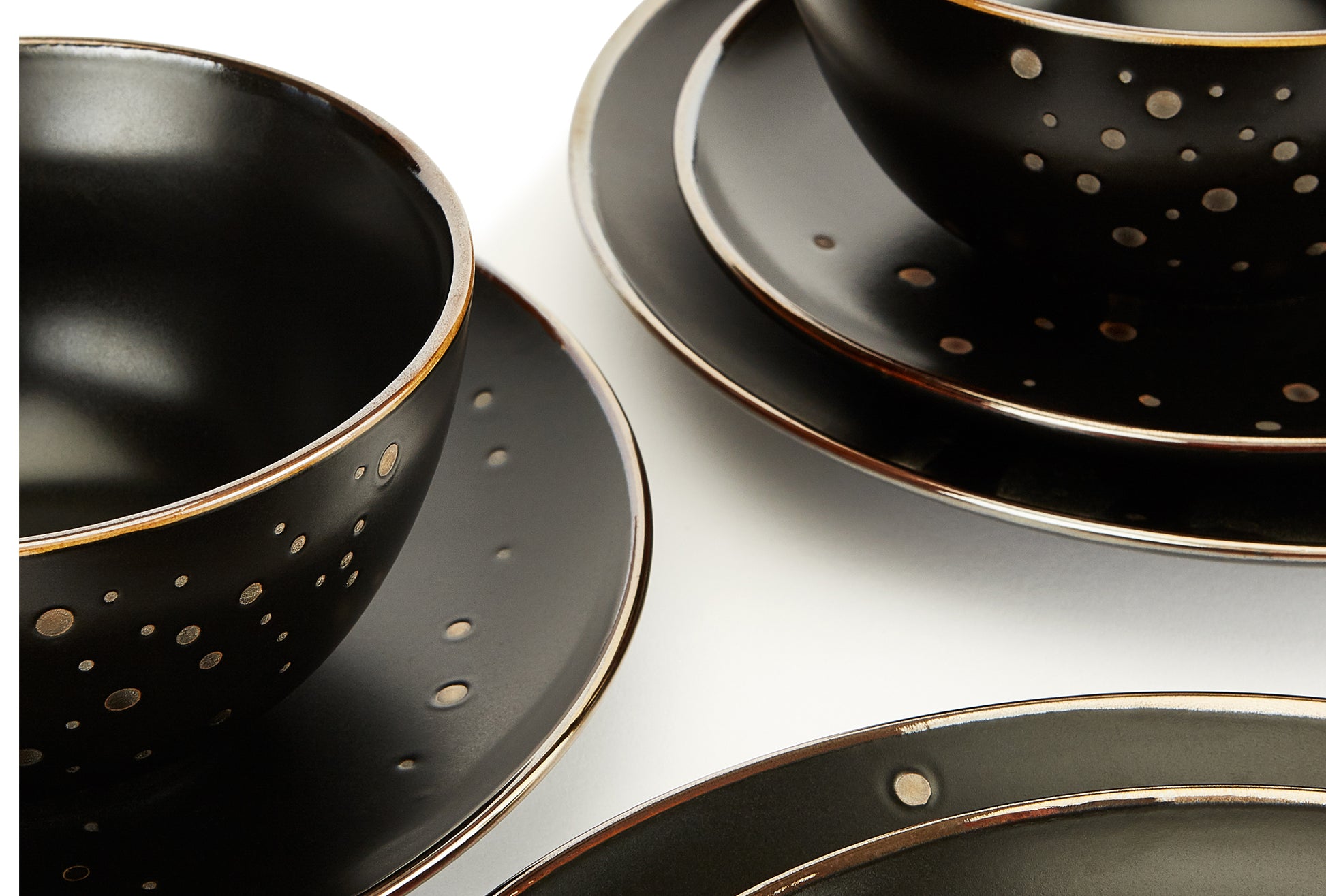 Ebony & Gold Kombiservice 12-teilig
