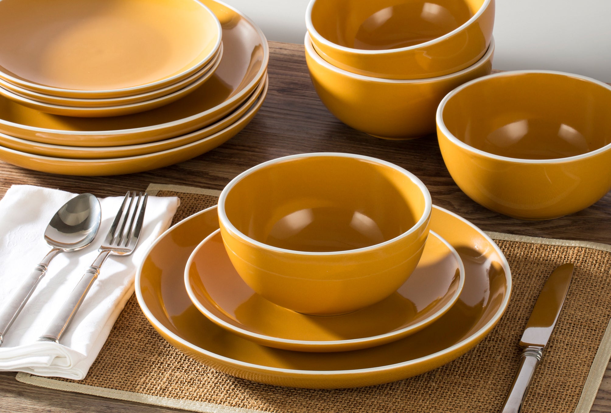 Halo Safran/yellow Kombiservice 12-teilig