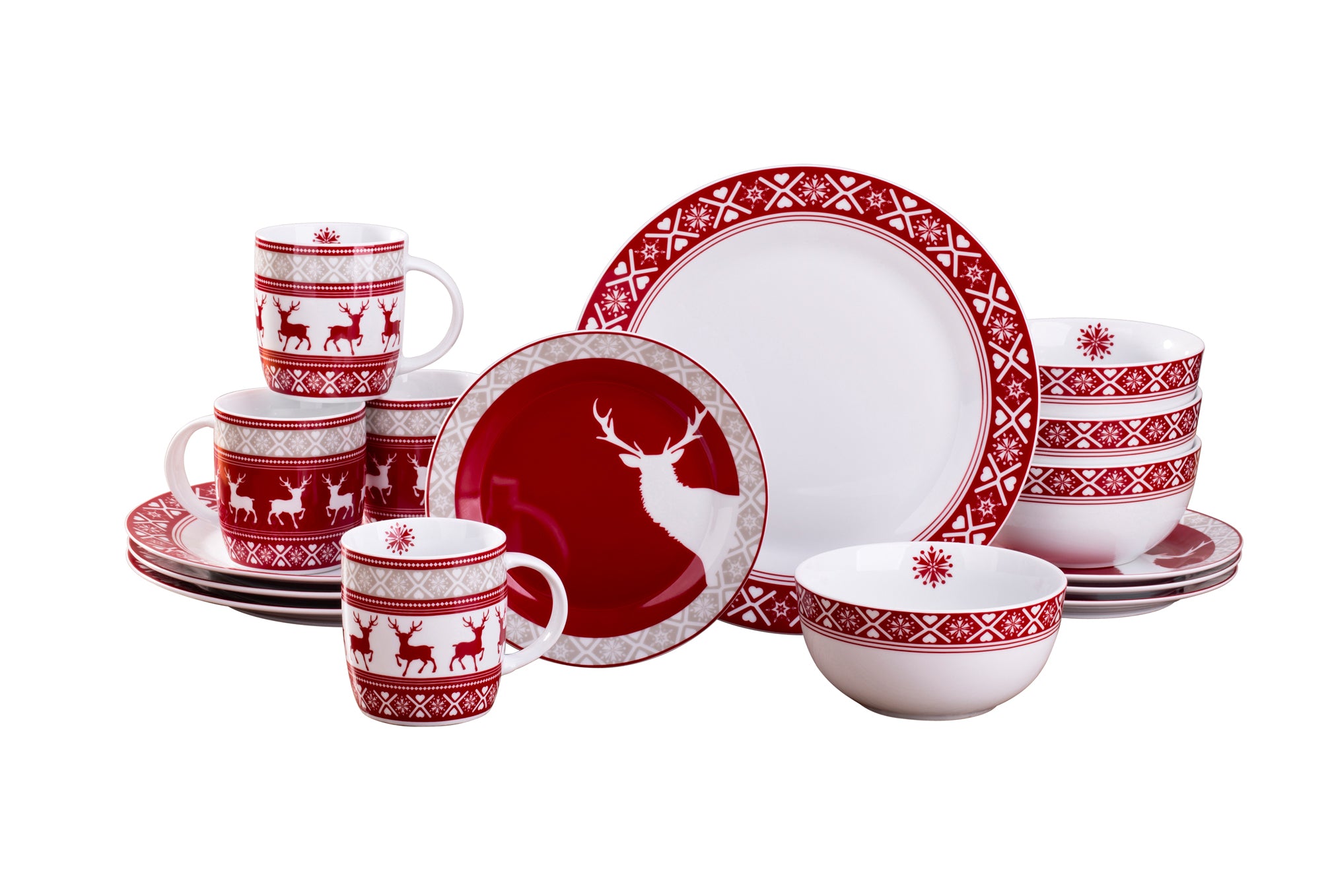 Nordic Reindeer Kombiservice 16-teilig