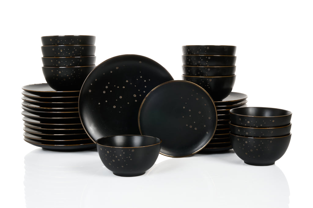 Ebony & Gold Kombiservice 36-teilig