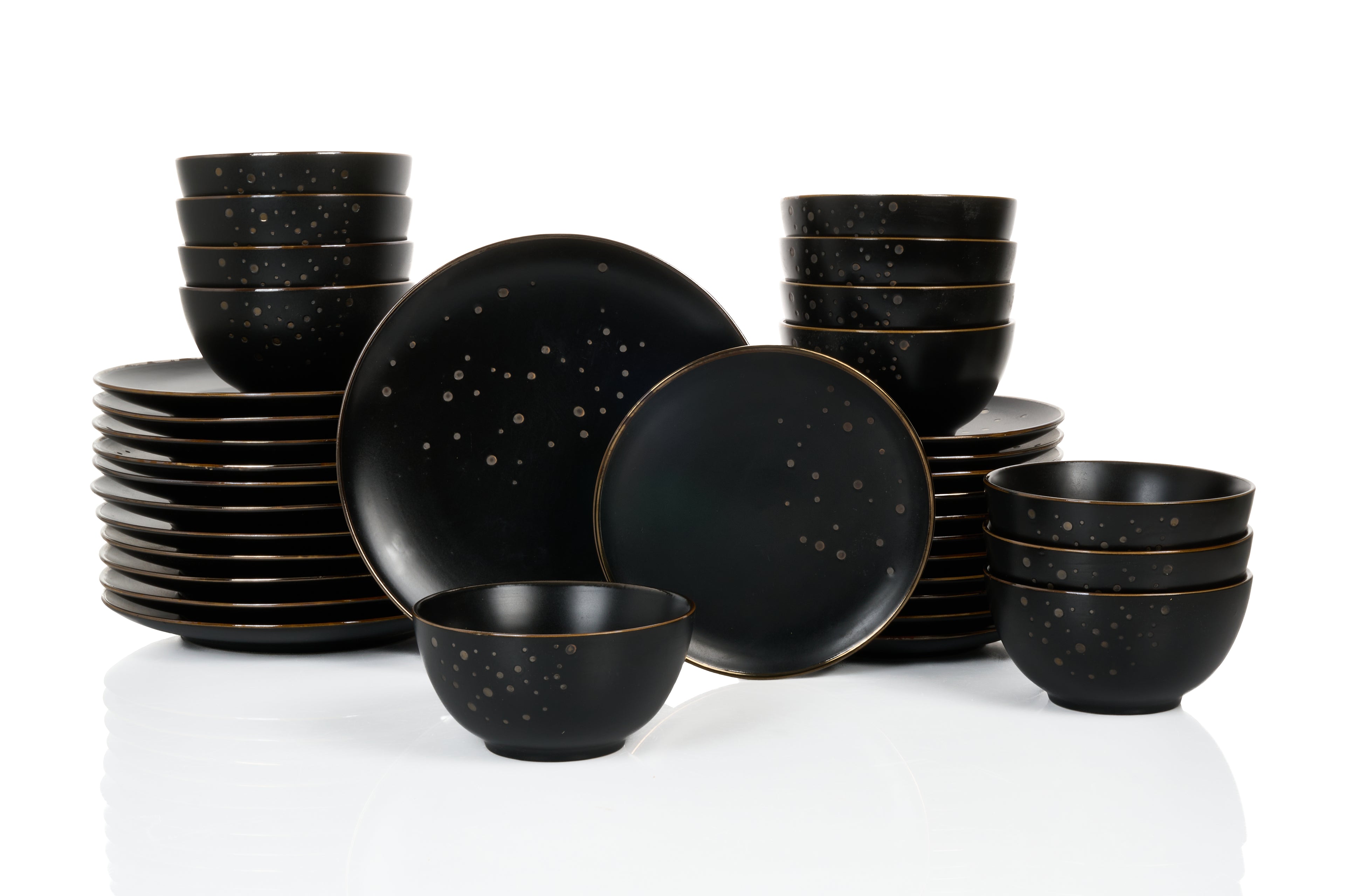 Ebony & Gold Kombiservice 36-teilig