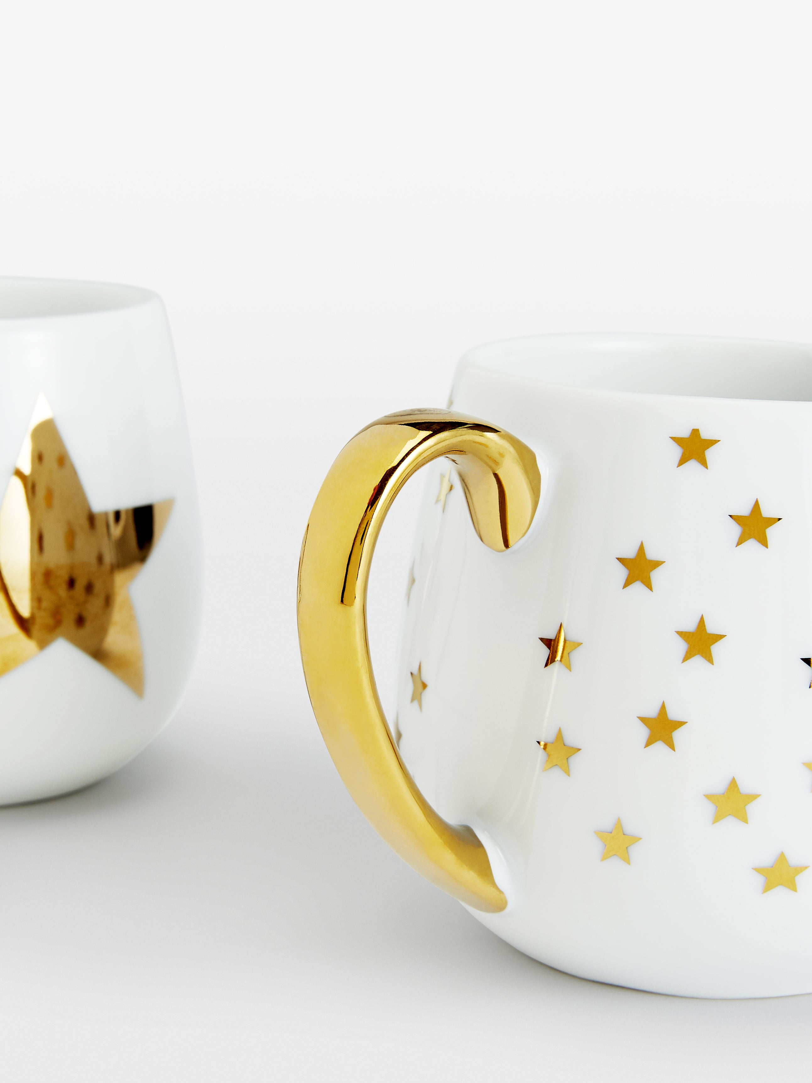 12er Set Kaffeebecher bauchig 0,37L, GOLD-STAR