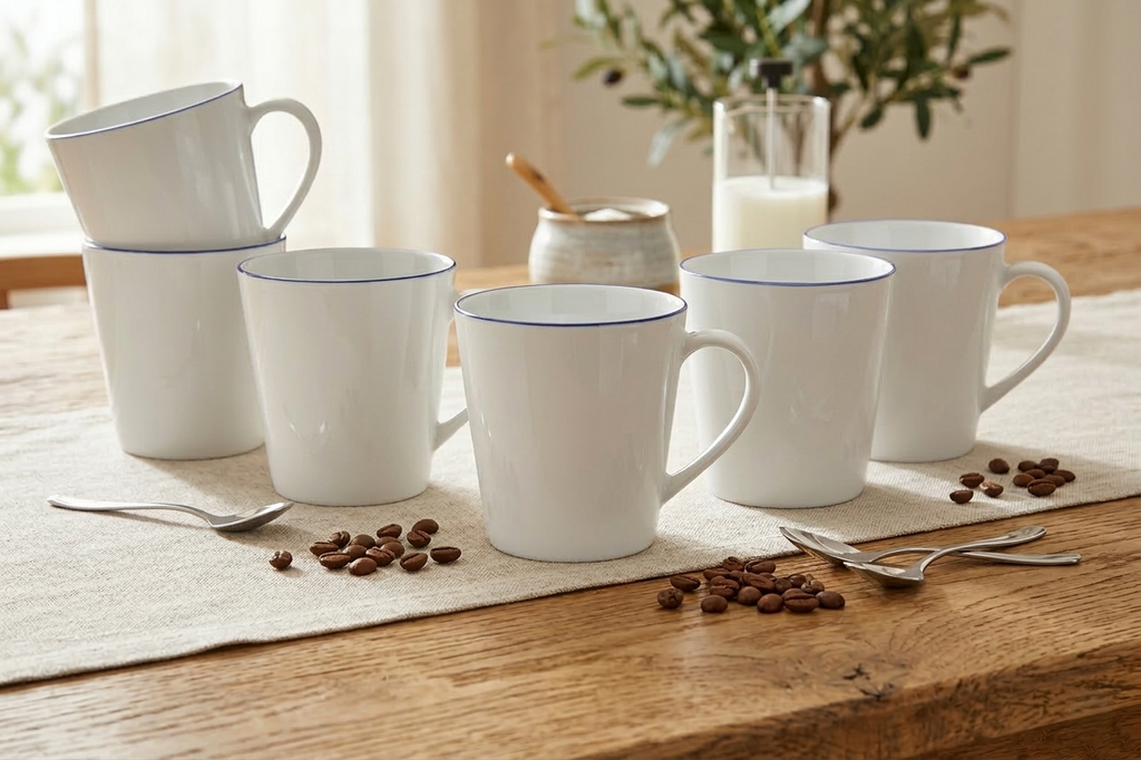 Blaurand Kaffeebecher konisch 0,25L