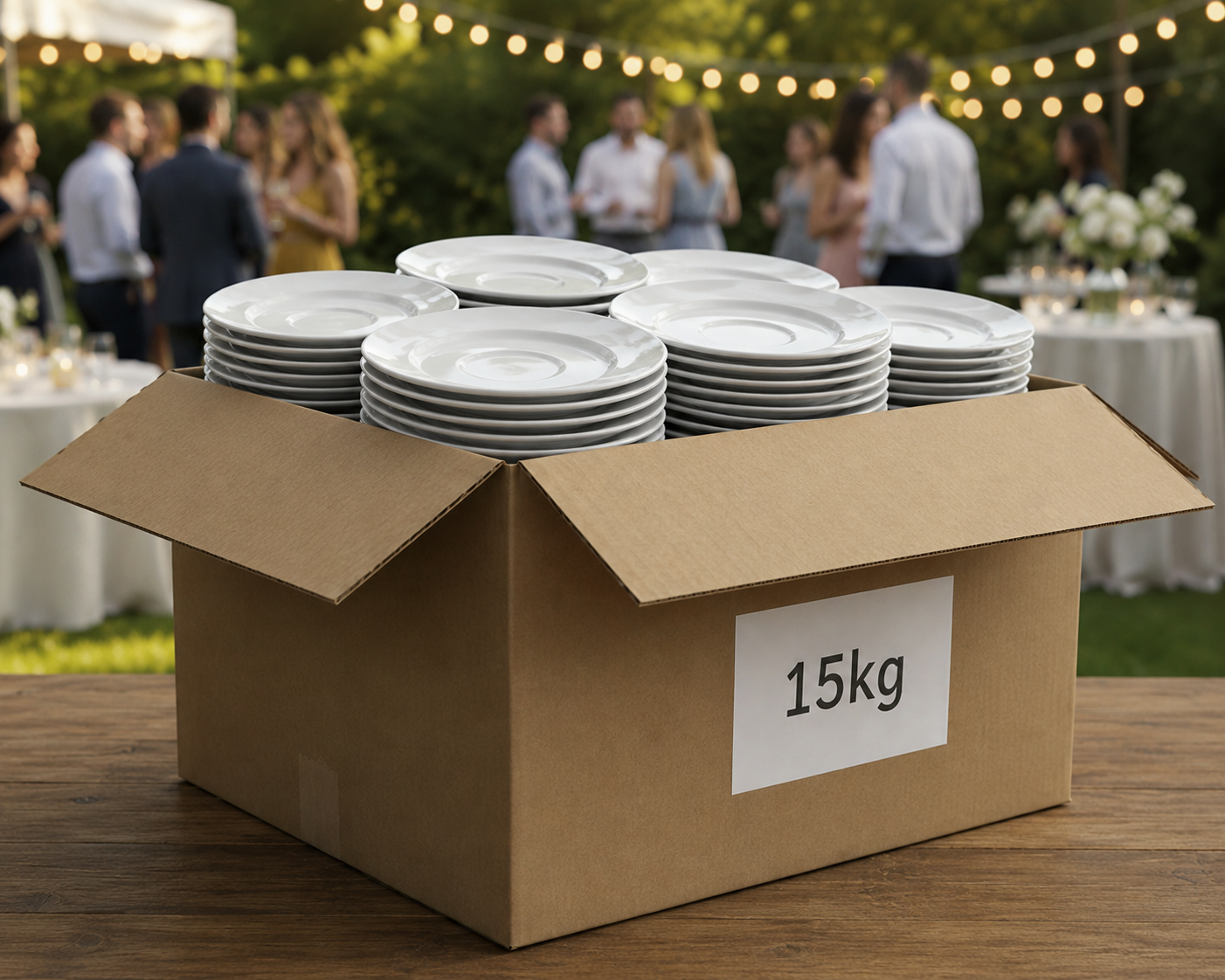 15 kg Untertassen als Poltergeschirr
