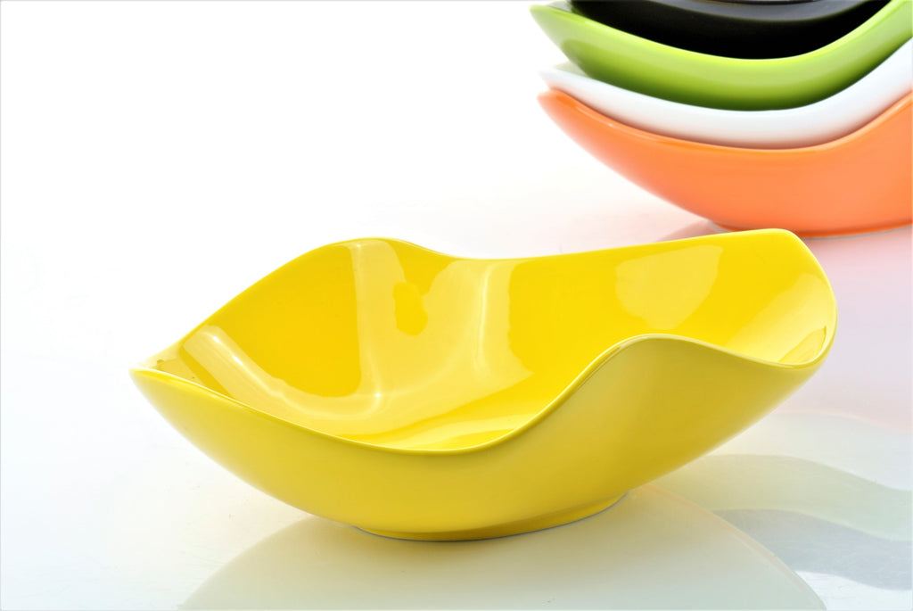 Schale geschwungen 27cm gelb