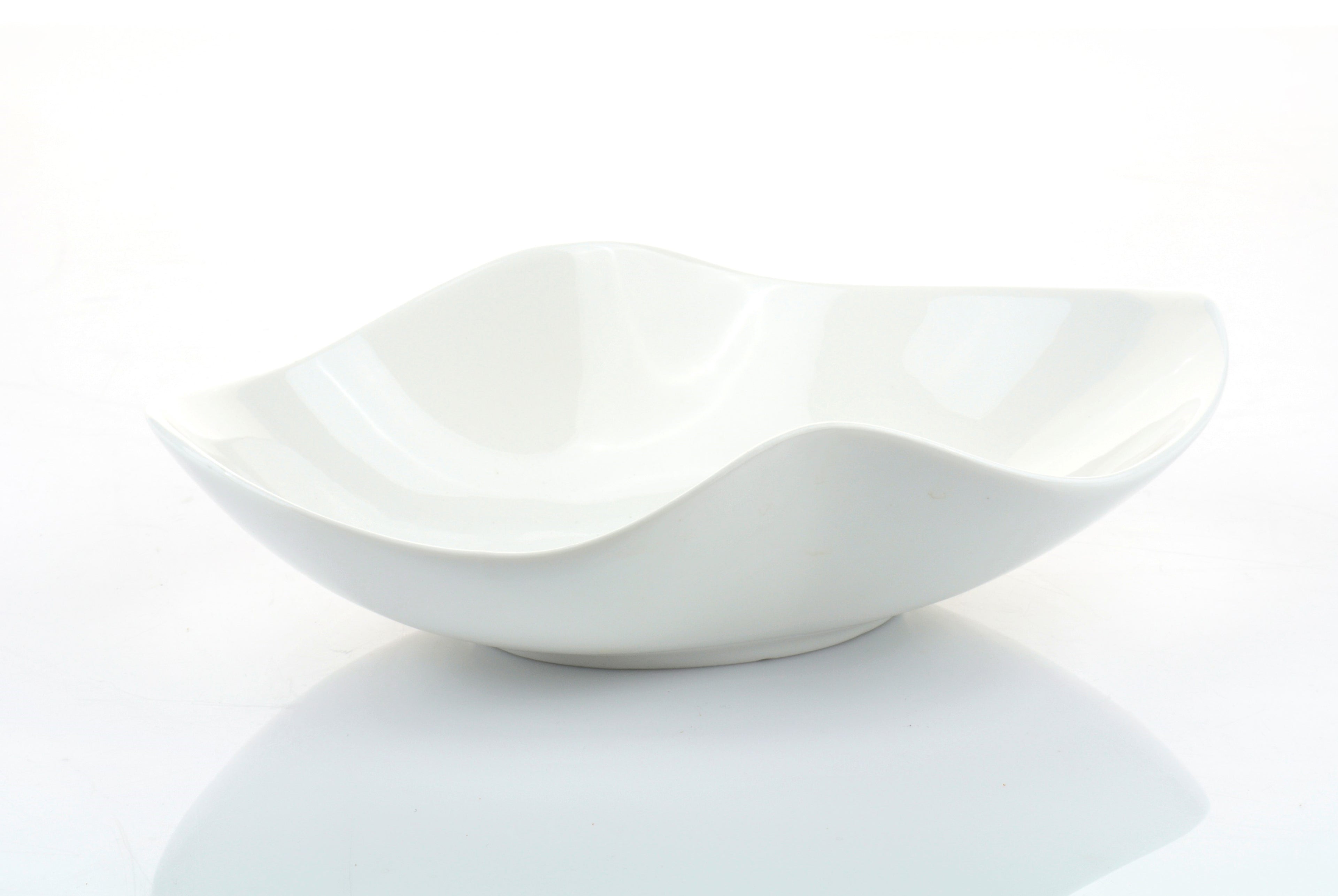 Schale geschwungen 27cm weiß