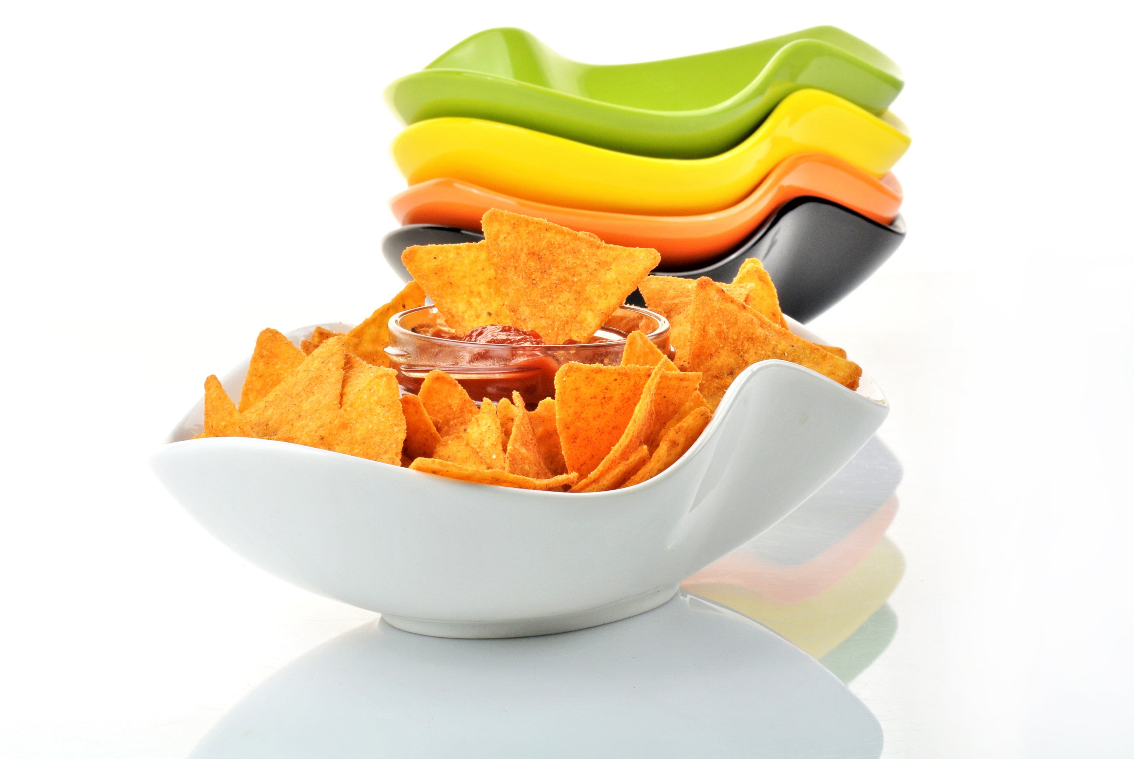 Schale geschwungen 27cm weiß