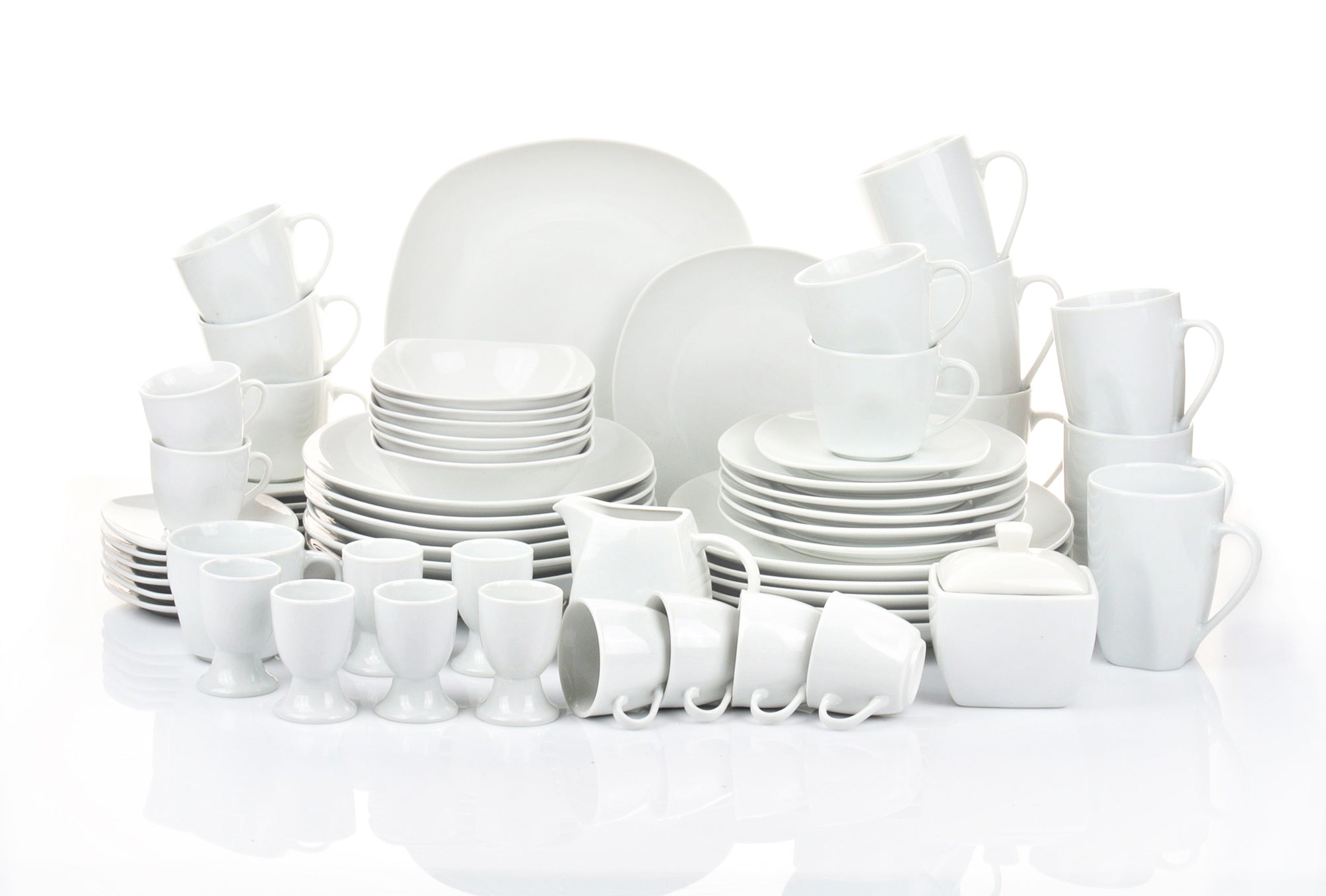 Kombiservice weiß 62-teilig