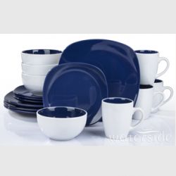 c20) NOVA BLUE - Kombiservice 16-teilig fr 4 Personen, Steinzeug