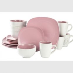 c21) NOVA PINK - Kombiservice 16-teilig fr 4 Personen, Steinzeug