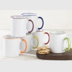 m3) REGENBOGEN - Kaffeebecher-Set 6-teilig, Feinsteinzeug