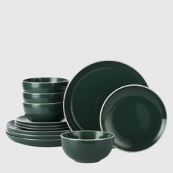 c16) HALO GREEN - Kombiservice 12-teilig fr 4 Personen, Feinsteinzeug