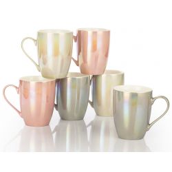 a8) PEARL - Kaffeebecher-Set 6-teilig / VERFGBAR 1 SET !