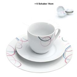 a2) PASTELLO - Kaffeeservice 24-teilig fr 6 Personen / VERFGBAR: 4 Sets