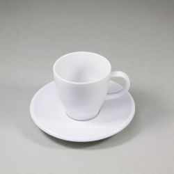 e) NOVO - Kaffeetasse mit runder Untertasse