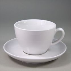 m6) BISTRO - Jumbotasse mit Untertasse
